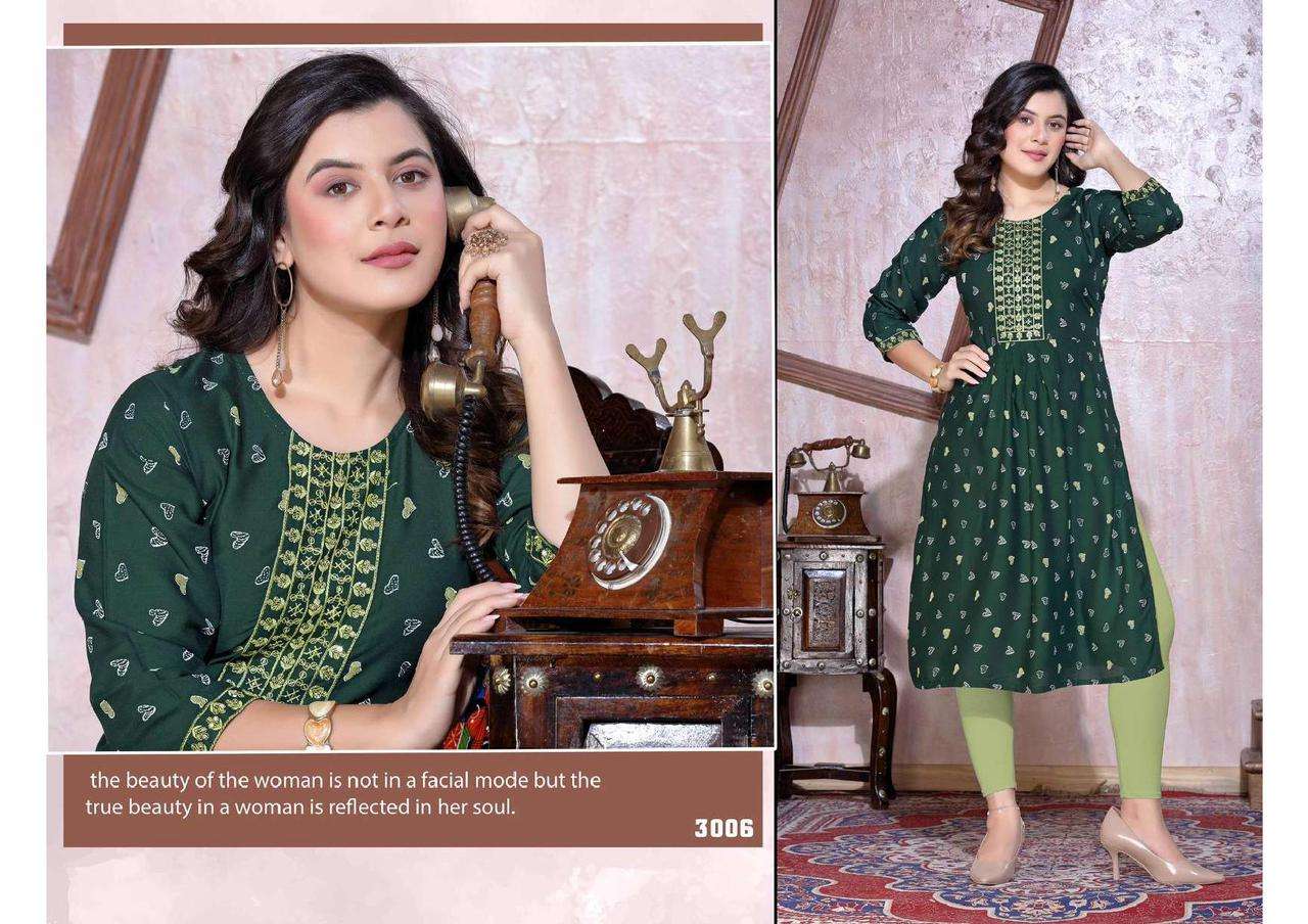 Golden Qushi Naira Cut Kurti Wholesale catalog