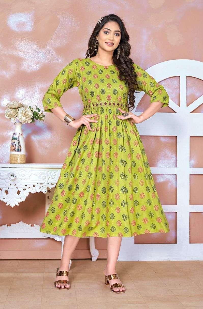 GOLDEN STYLE FLOW VOL - 1 DESIGNER  KURTI WHOLESALE CATALOG