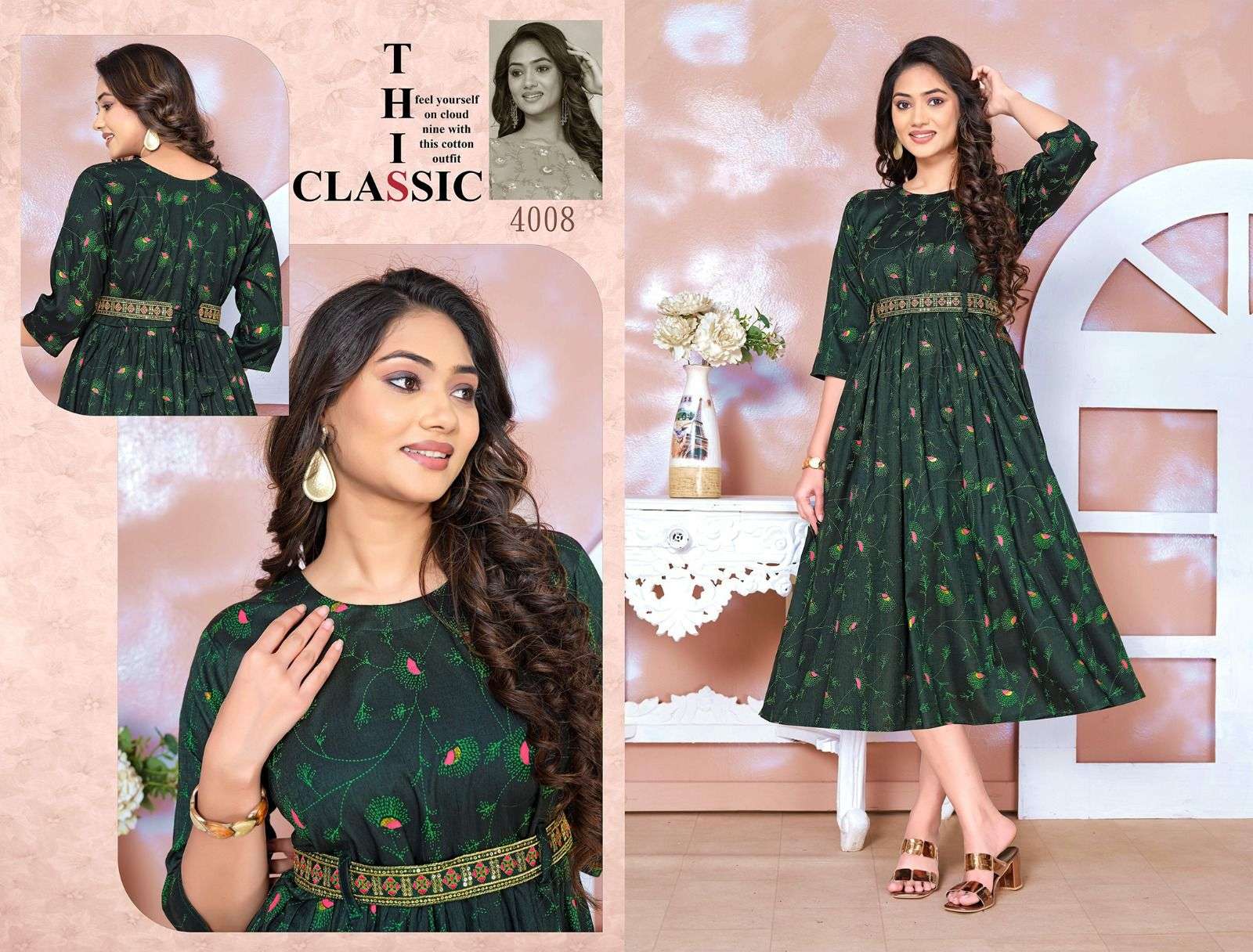 GOLDEN STYLE FLOW VOL - 1 DESIGNER  KURTI WHOLESALE CATALOG