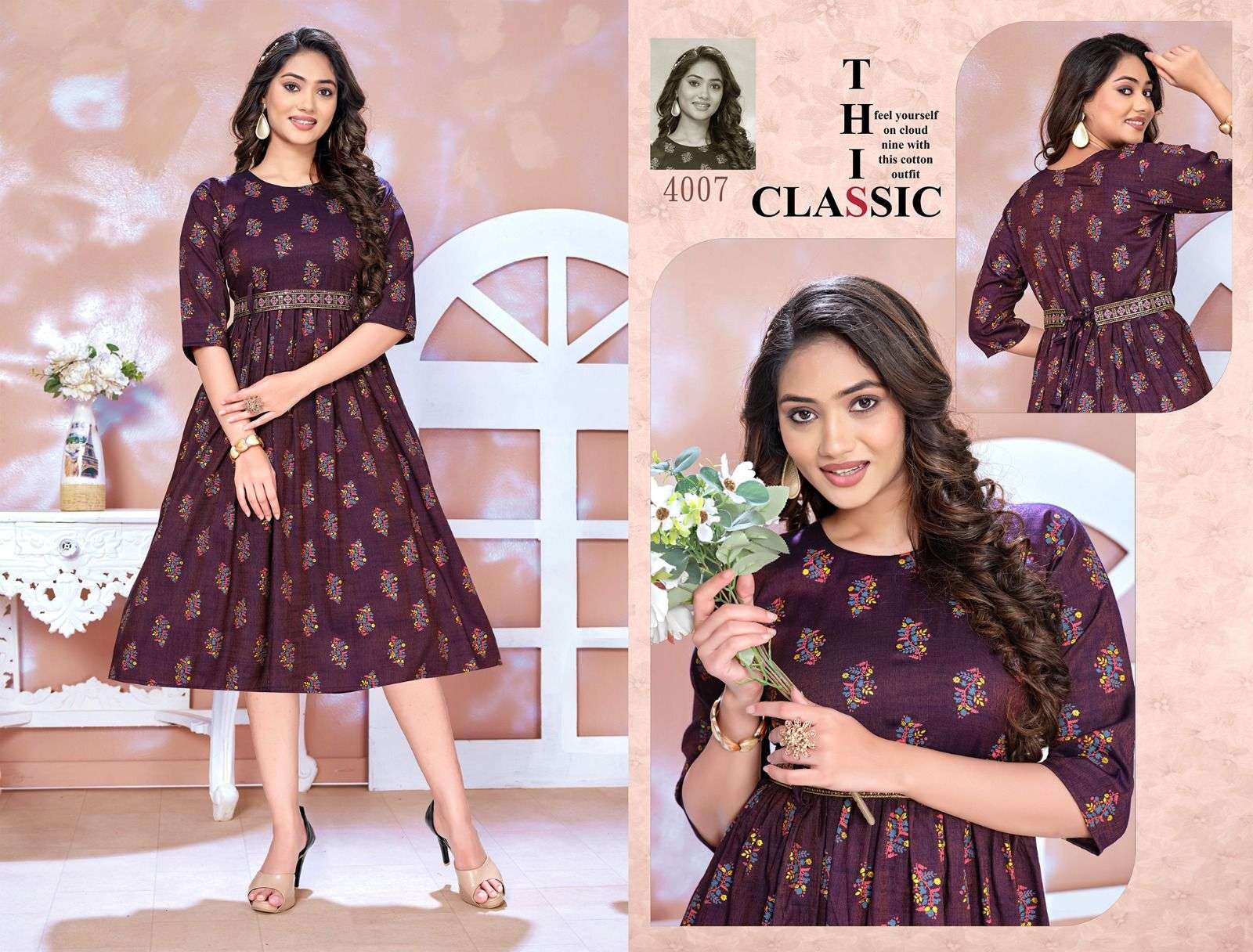 GOLDEN STYLE FLOW VOL - 1 DESIGNER  KURTI WHOLESALE CATALOG