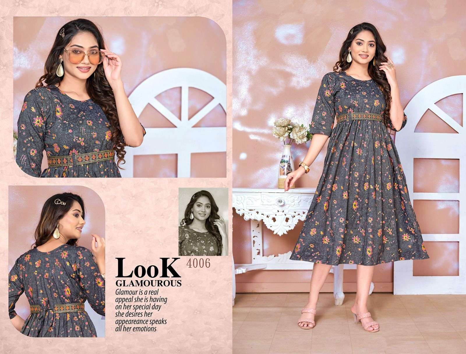 GOLDEN STYLE FLOW VOL - 1 DESIGNER  KURTI WHOLESALE CATALOG