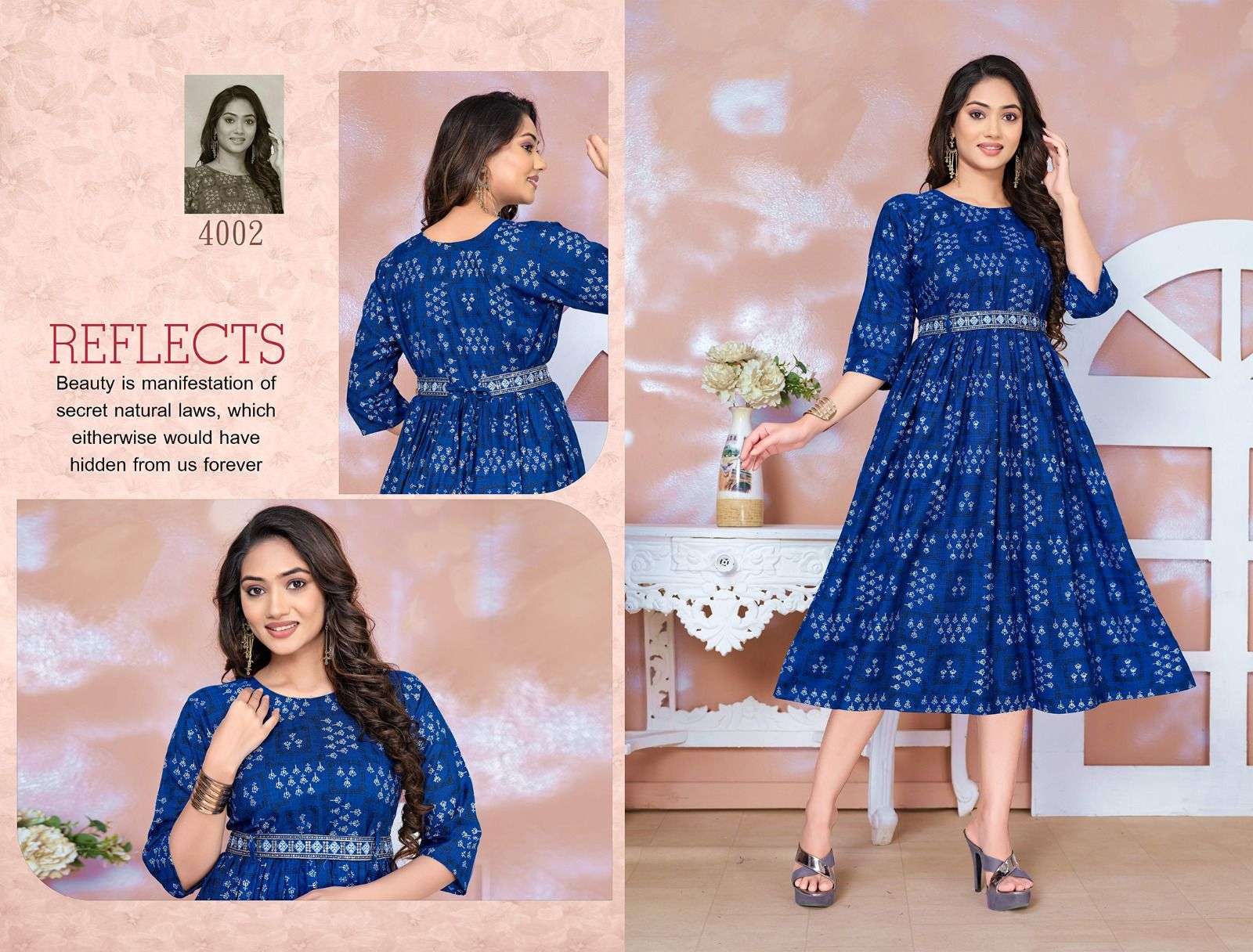 GOLDEN STYLE FLOW VOL - 1 DESIGNER  KURTI WHOLESALE CATALOG
