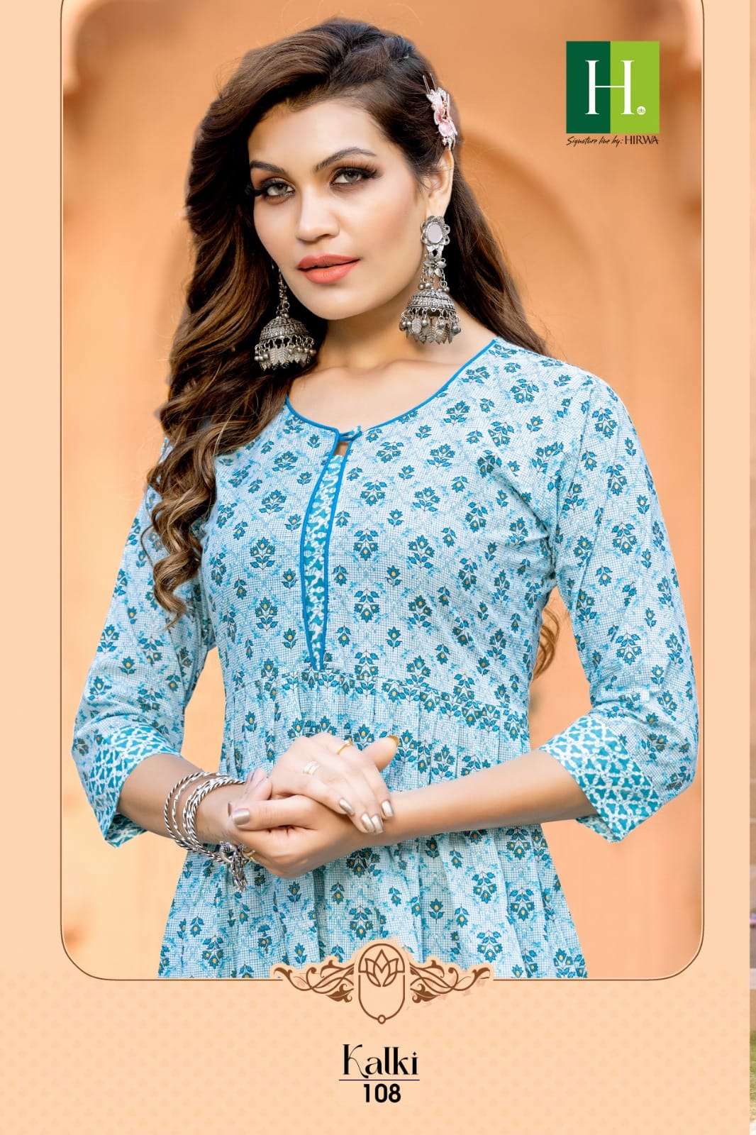 HIRWA Kalki Long Gown Kurti Wholesale catalog