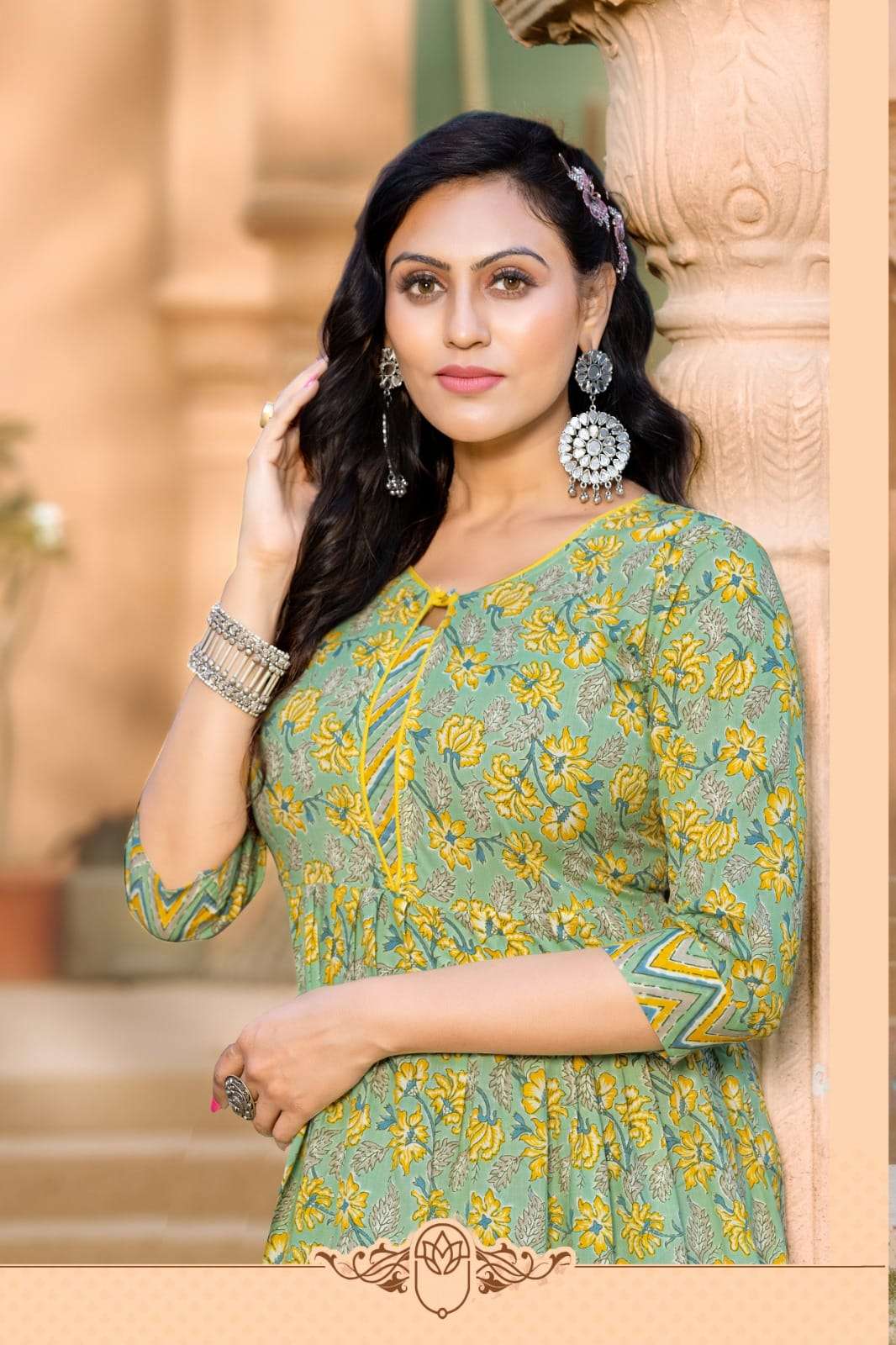 HIRWA Kalki Long Gown Kurti Wholesale catalog