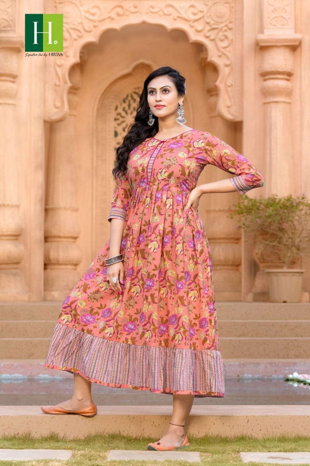 HIRWA Kalki Long Gown Kurti Wholesale catalog
