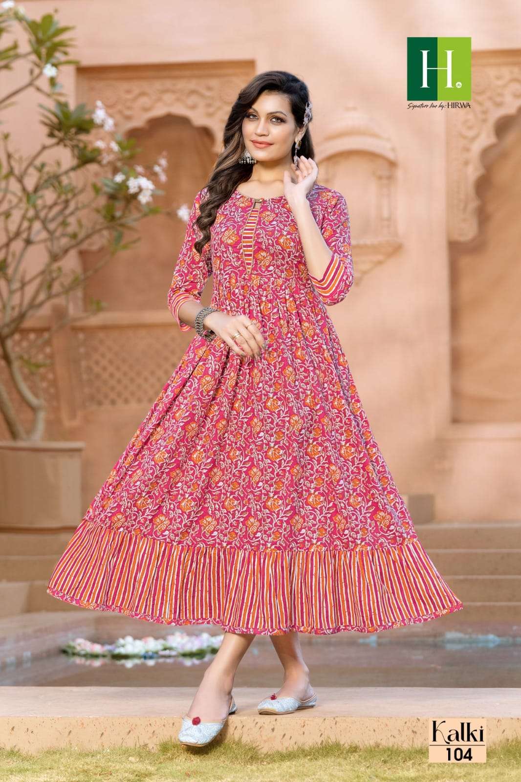 HIRWA Kalki Long Gown Kurti Wholesale catalog