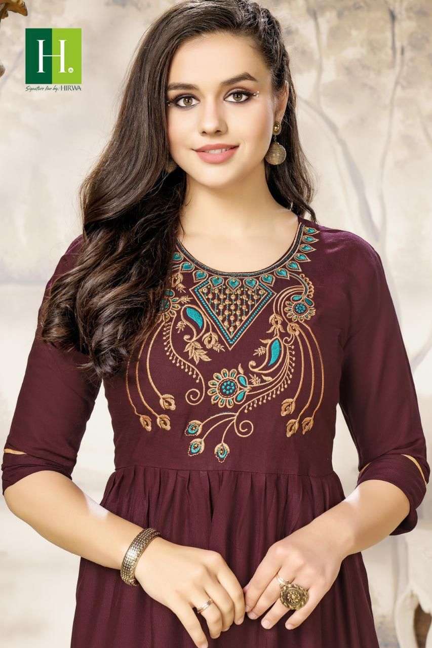 HIRWA SAMIKSHA VOL.1 Ghera Kurtis Wholesale catalog