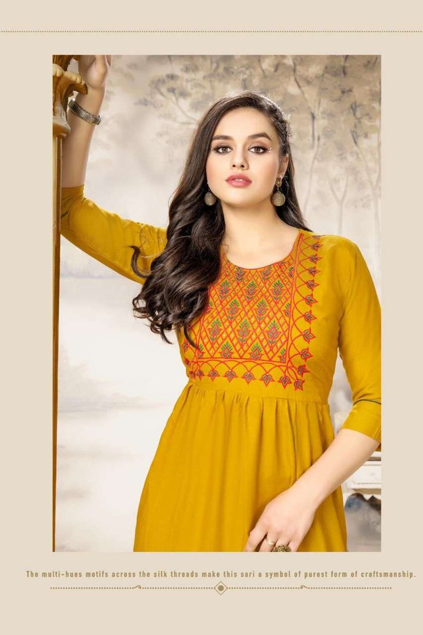 HIRWA SAMIKSHA VOL.1 Ghera Kurtis Wholesale catalog