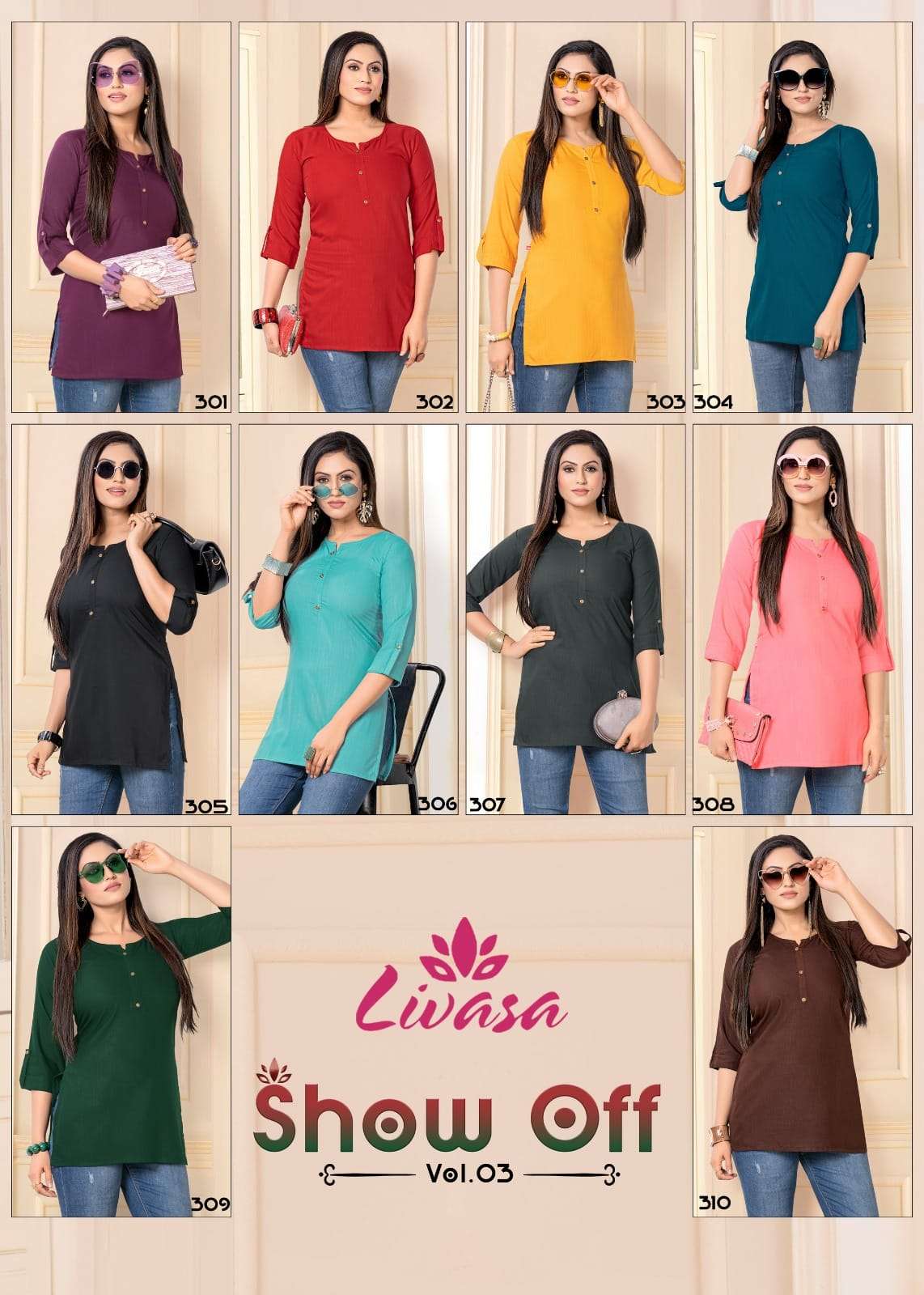 HIRWA SHOW OFF Vol-3 Kurti Wholesale catalog
