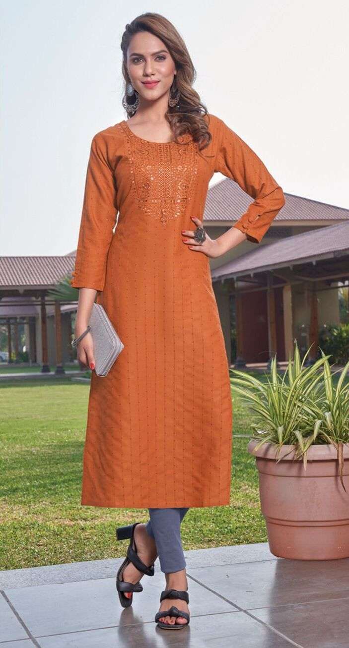 ISHANA Bombay imported  Stylish work Kurti Wholesale catalog