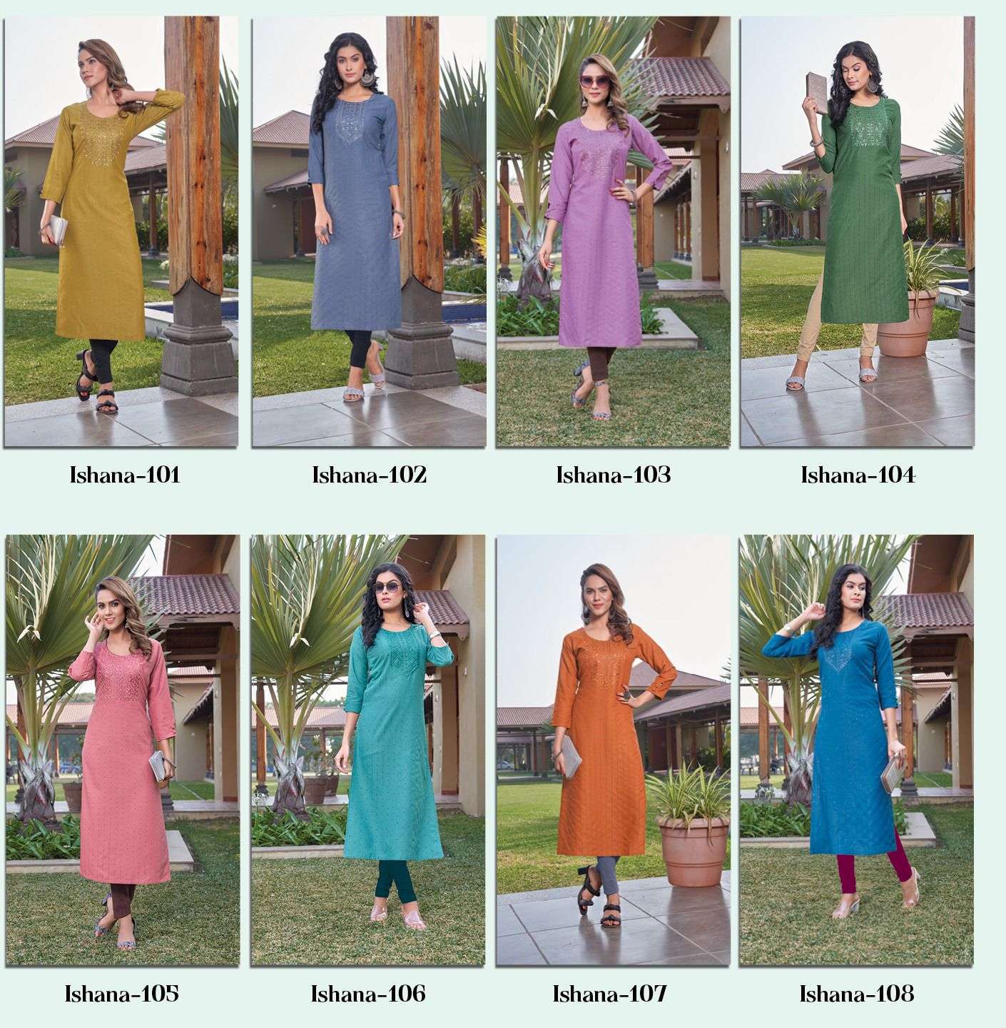 ISHANA Bombay imported  Stylish work Kurti Wholesale catalog