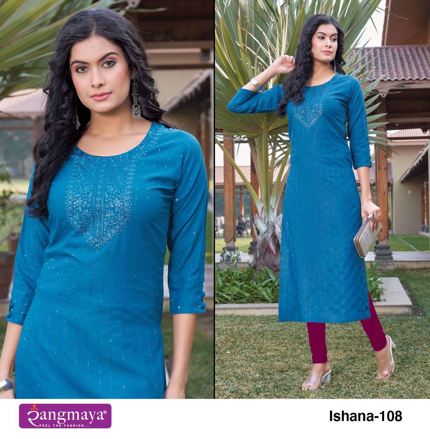 ISHANA Bombay imported  Stylish work Kurti Wholesale catalog