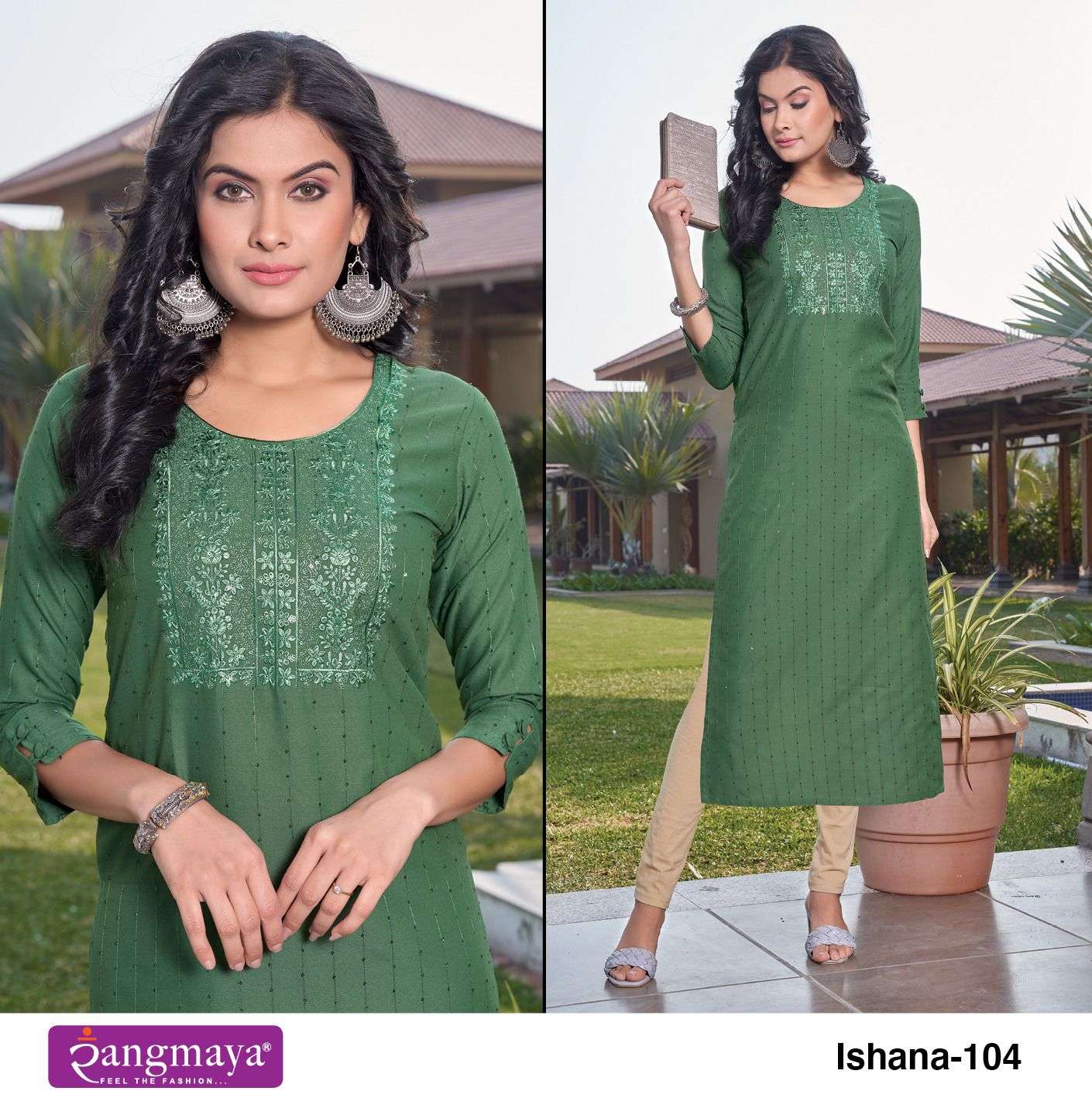 ISHANA Bombay imported  Stylish work Kurti Wholesale catalog