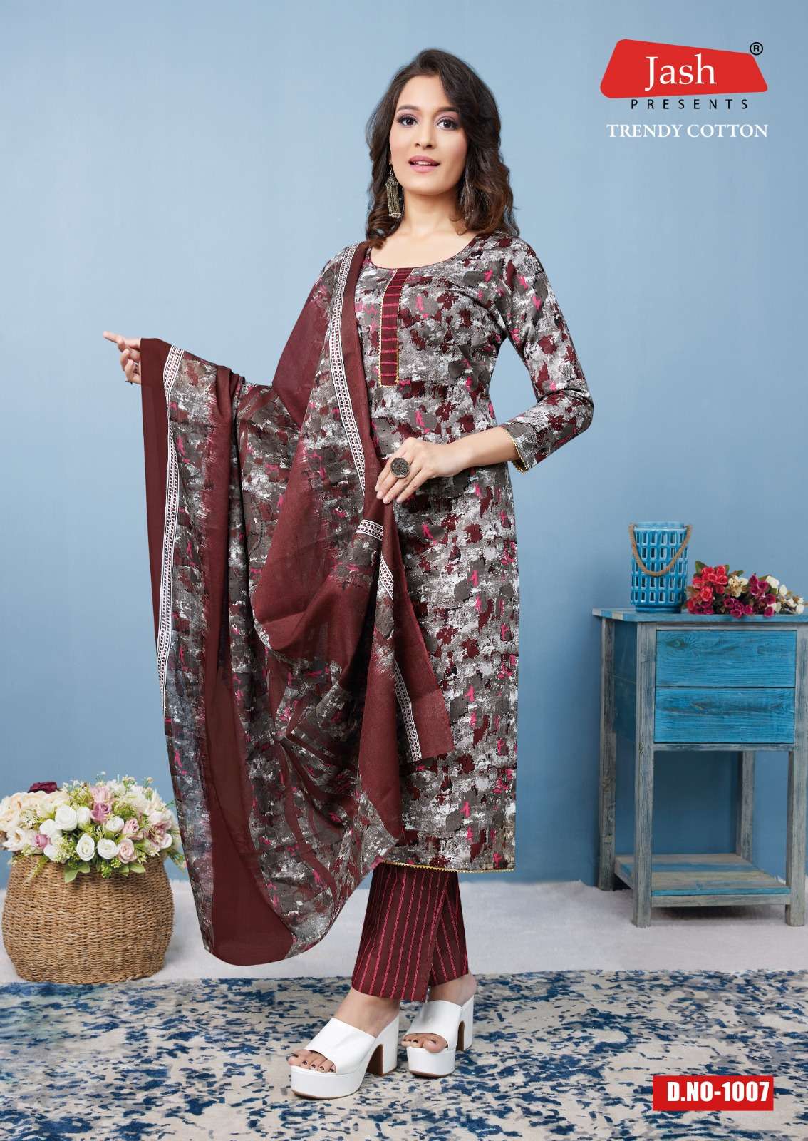 Jash Trendy Cotton Vol-1 – Kurti Pant With Dupatta
