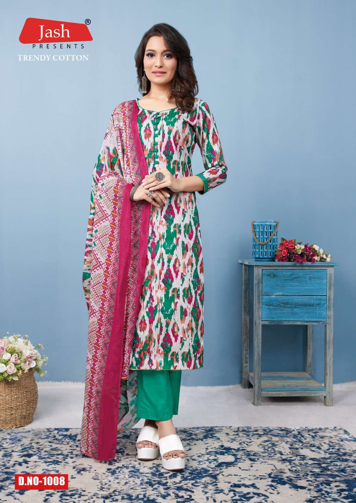 Jash Trendy Cotton Vol-1 – Kurti Pant With Dupatta