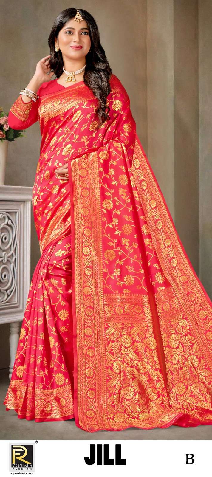JILL  BY RONISHA SAREE SILK FABRICS SUPER HIT COLLECTION 