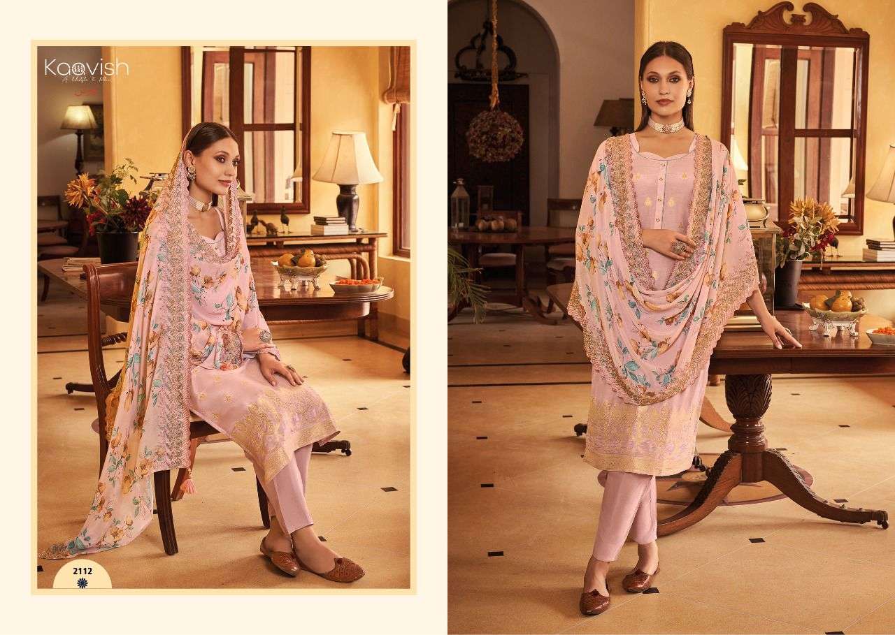 KAAVISH ZAHRA PURE MAUSLIN SILK Pakistani Suits Wholesale catalog
