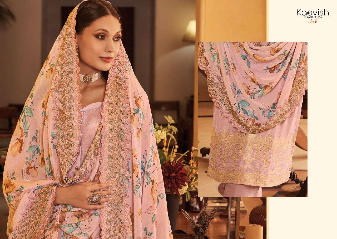 KAAVISH ZAHRA PURE MAUSLIN SILK Pakistani Suits Wholesale catalog