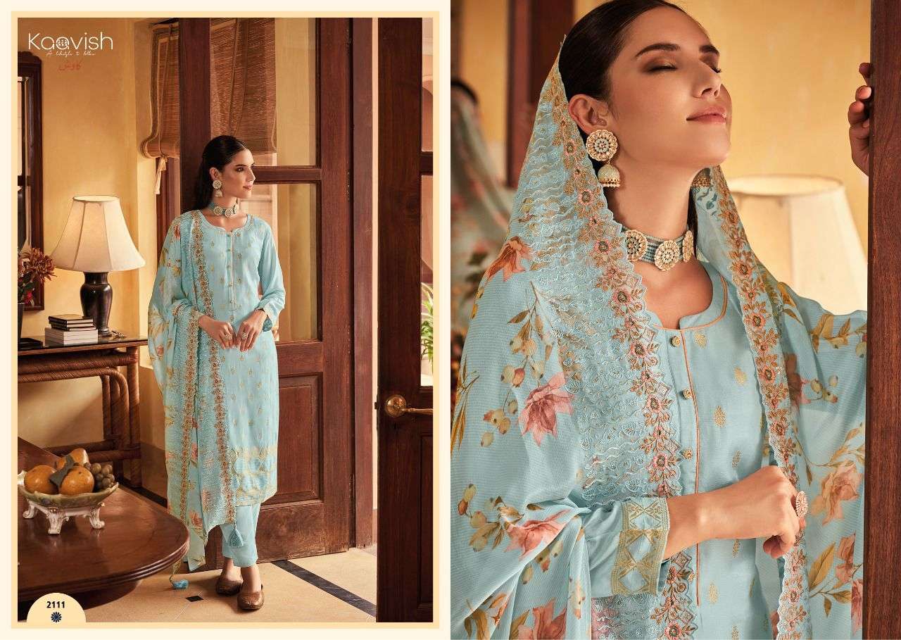 KAAVISH ZAHRA PURE MAUSLIN SILK Pakistani Suits Wholesale catalog