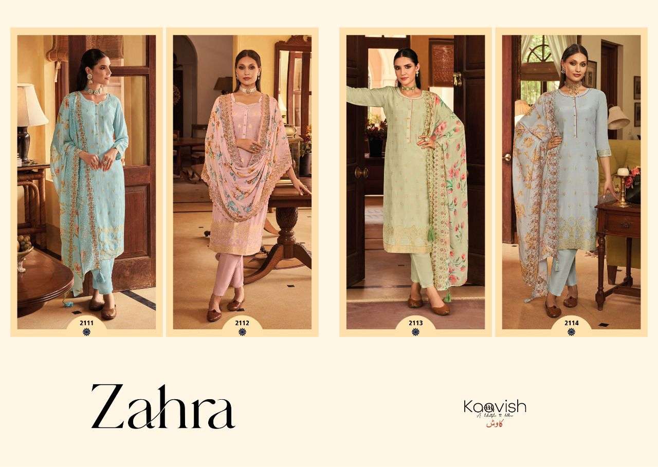 KAAVISH ZAHRA PURE MAUSLIN SILK Pakistani Suits Wholesale catalog