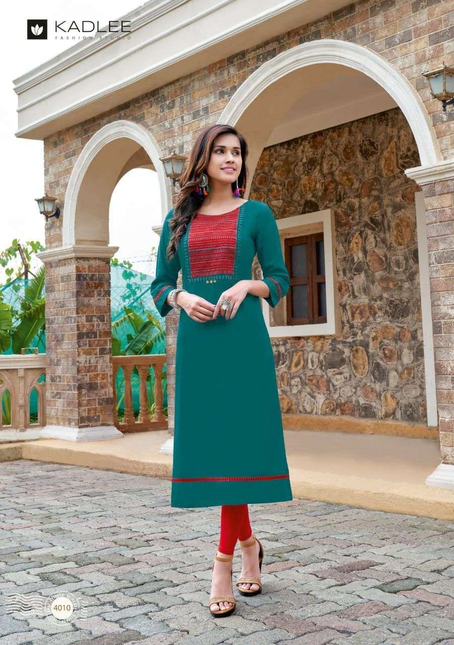 Kadlee Sachi 2 Rayon Kurti Wholesale catalog