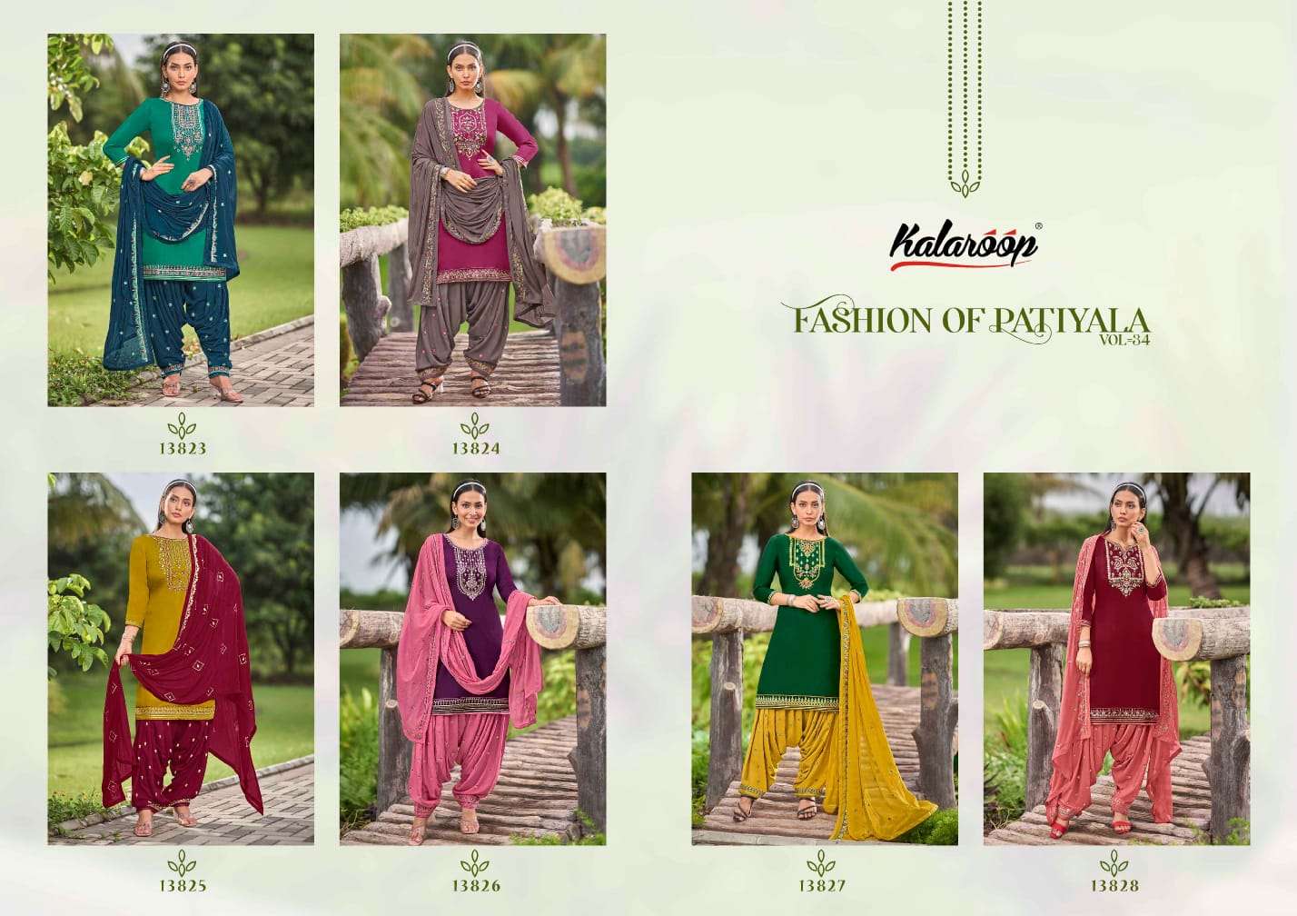 KALAROOP fashion of Patiala Vol - 34 KURTI Wholesale catalog