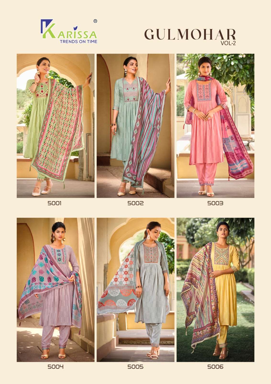 KARISSA GULMOHAR vol-2 NAYRA CUT KURTI WHOLESALE CATALOG