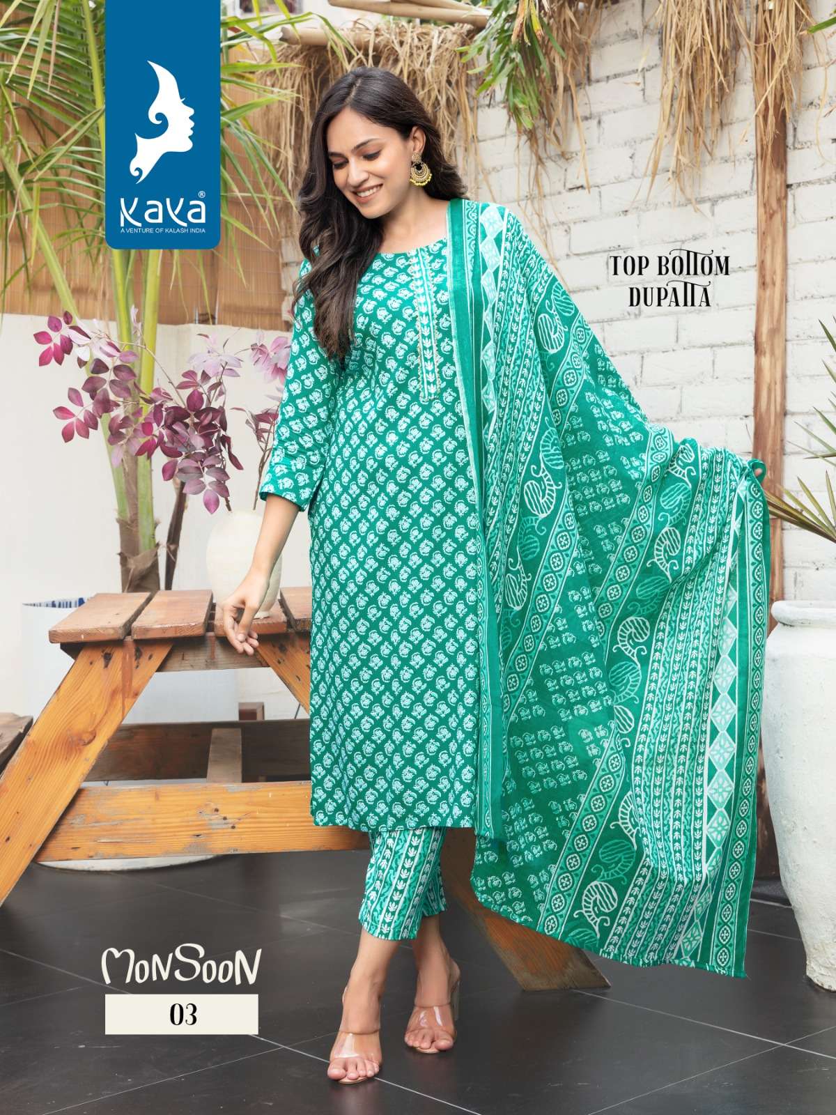 KAYA MONSOON RAYON PRINT KURTI WHOLESALE CATALOG