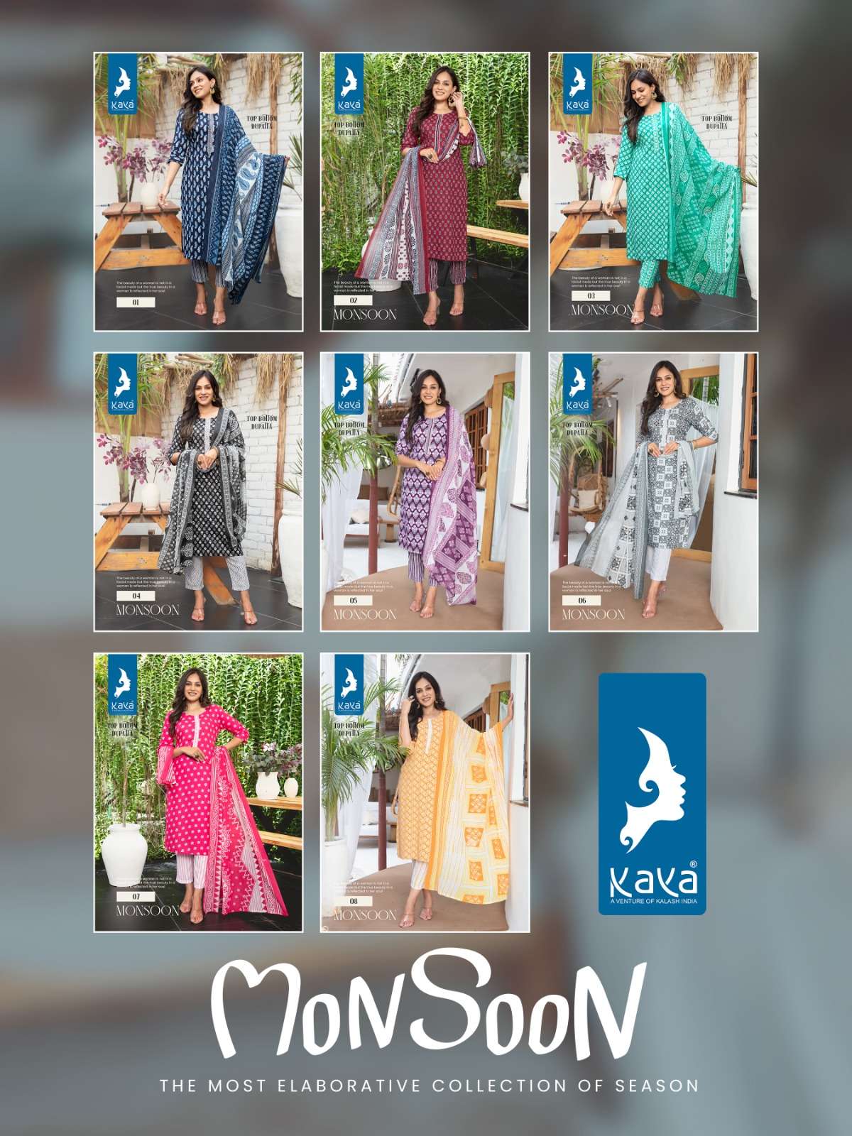 KAYA MONSOON RAYON PRINT KURTI WHOLESALE CATALOG