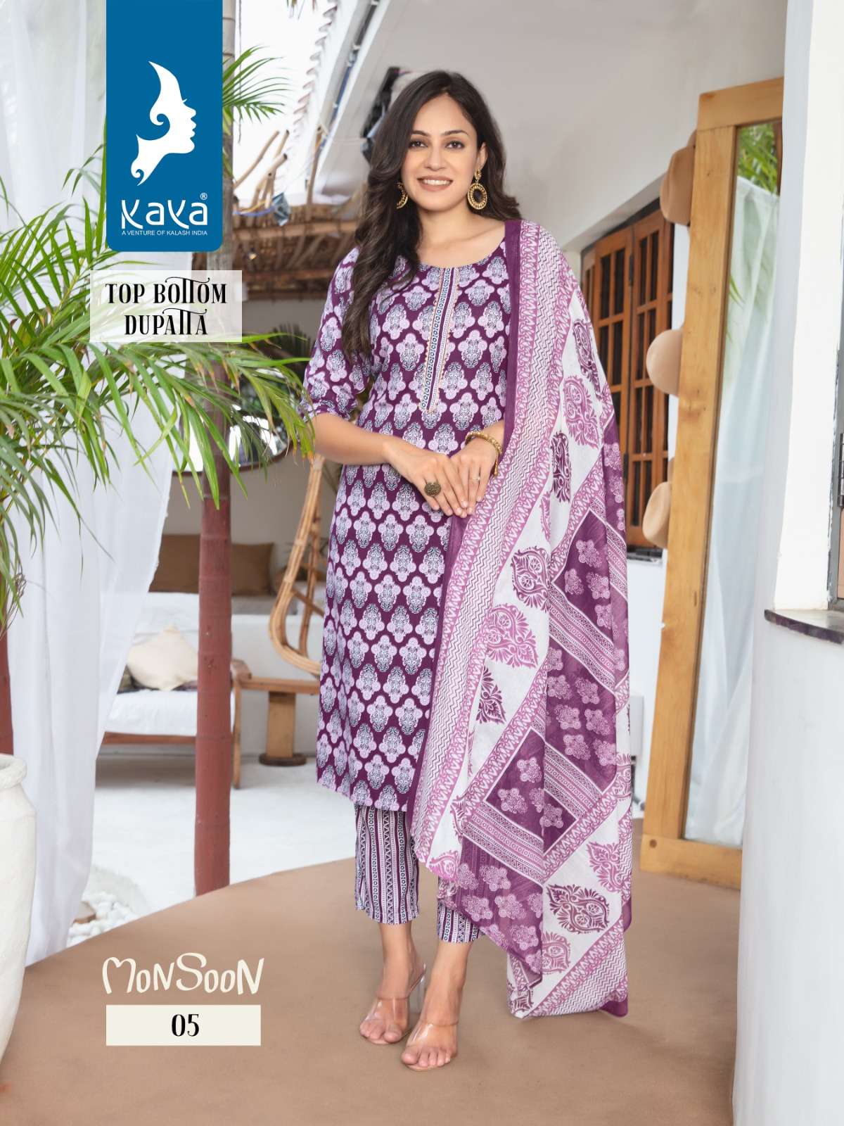 KAYA MONSOON RAYON PRINT KURTI WHOLESALE CATALOG