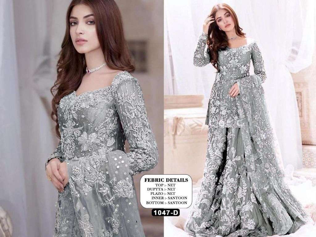 KF-1047 NET WITH  EMBROIDERY  WORK Pakistani Suits Wholesale catalog