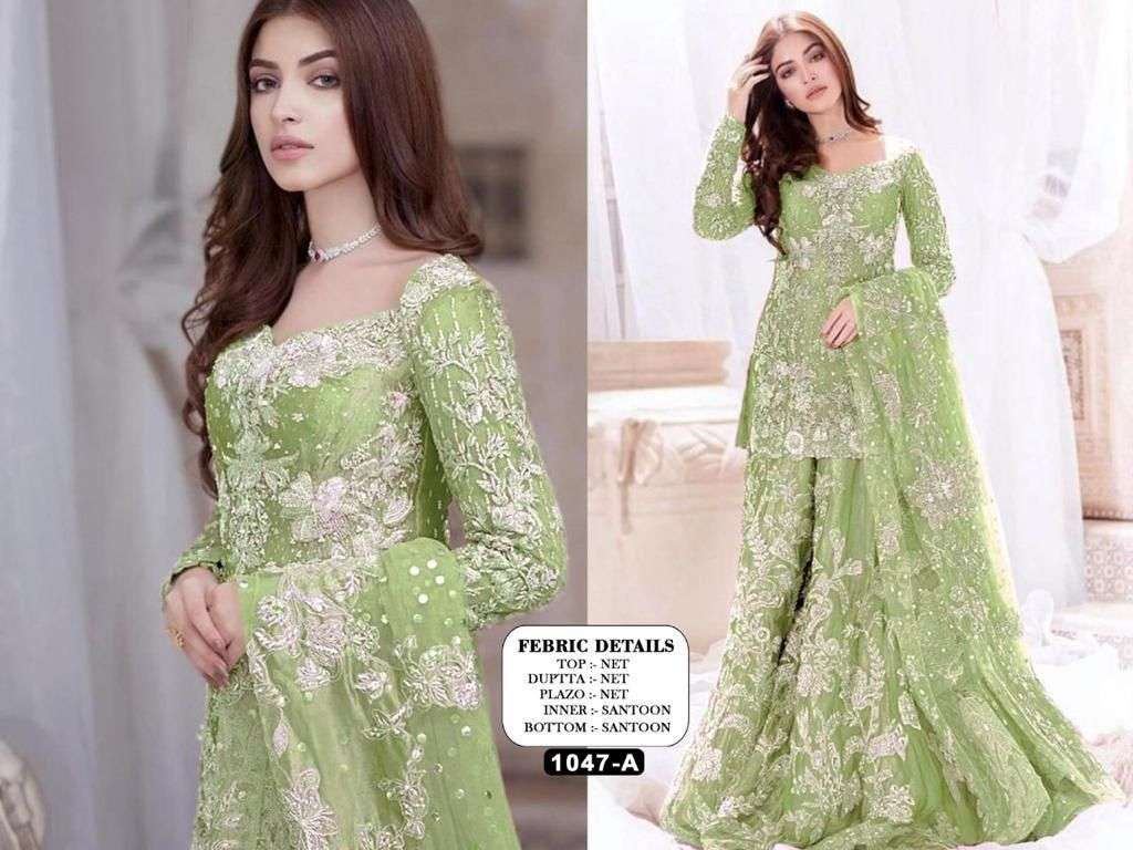KF-1047 NET WITH  EMBROIDERY  WORK Pakistani Suits Wholesale catalog