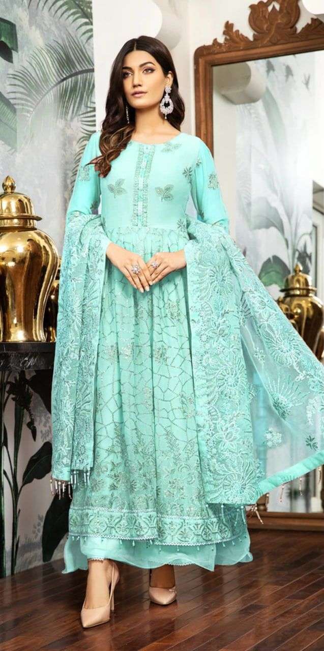 KF - 109 Net With Embroidery Pakistani Suits Wholesale catalog