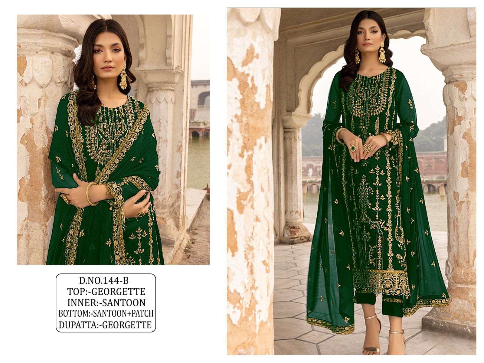 KF - 144 Georgette With Siqunce Embroidery Work Salwar kameez Wholesale catalog
