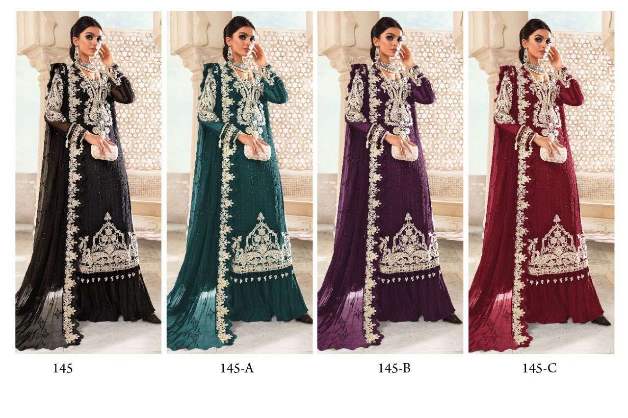 KF - 145 Georgette With Sequence Embroidery Work Pakistani suits Wholesale catalog