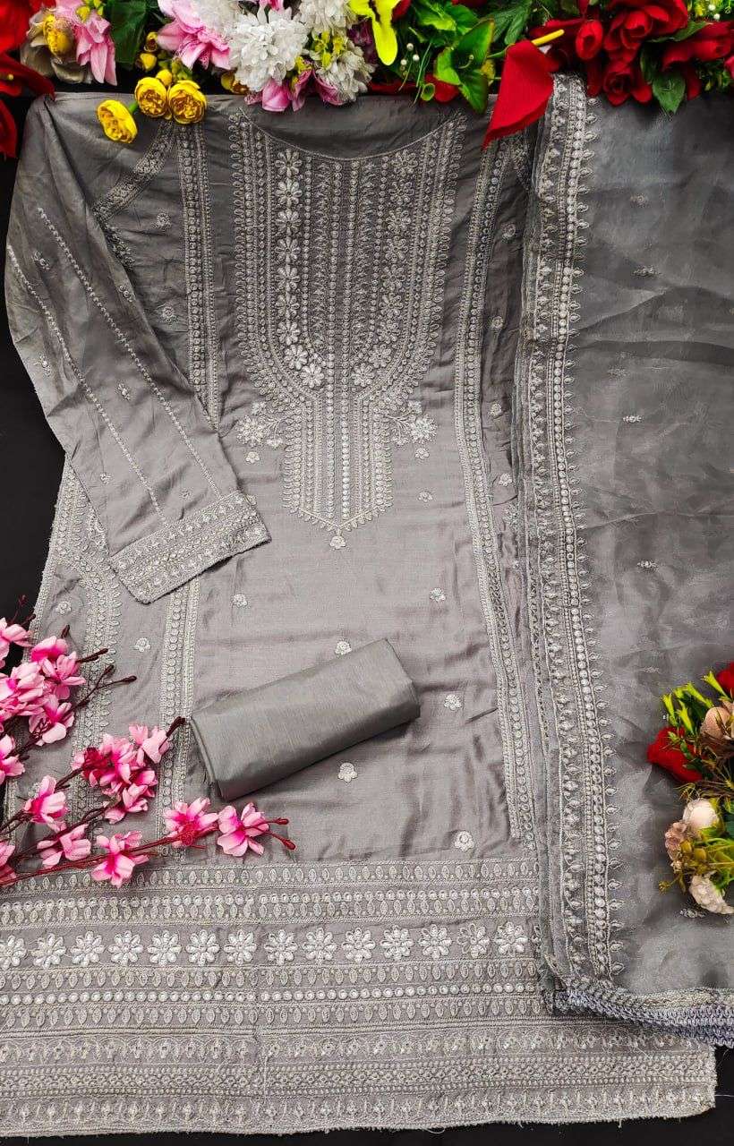 KF - 146 Rayon Cotton With Embroidery Work Pakistani Suits Wholesale catalog