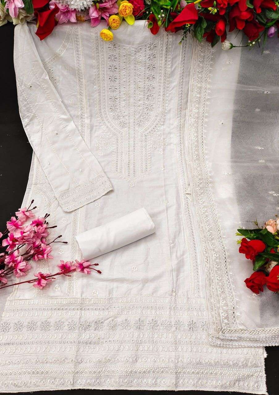 KF - 146 Rayon Cotton With Embroidery Work Pakistani Suits Wholesale catalog