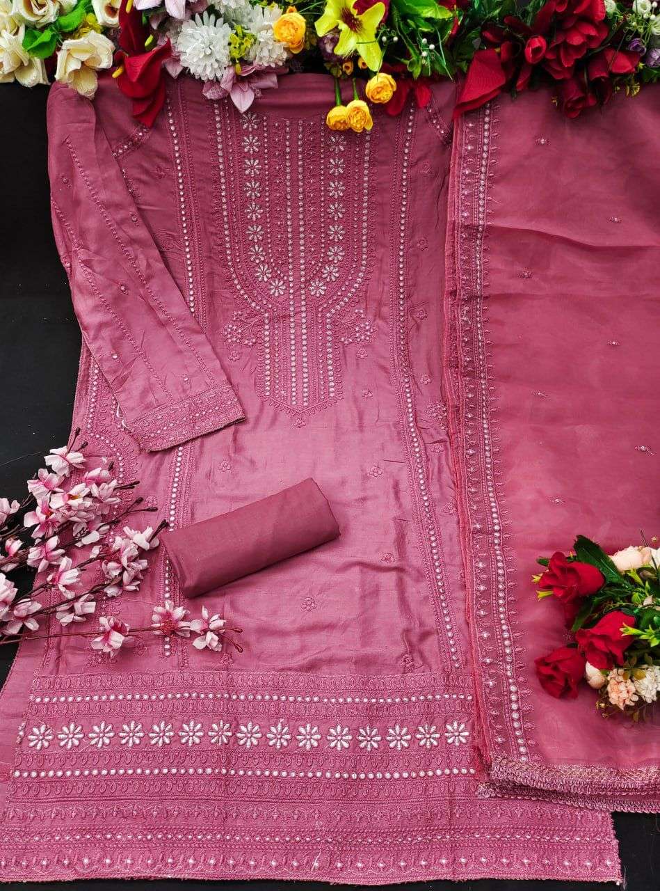 KF - 146 Rayon Cotton With Embroidery Work Pakistani Suits Wholesale catalog