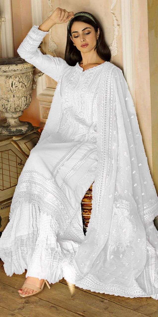 KF - 146 Rayon Cotton With Embroidery Work Pakistani Suits Wholesale catalog