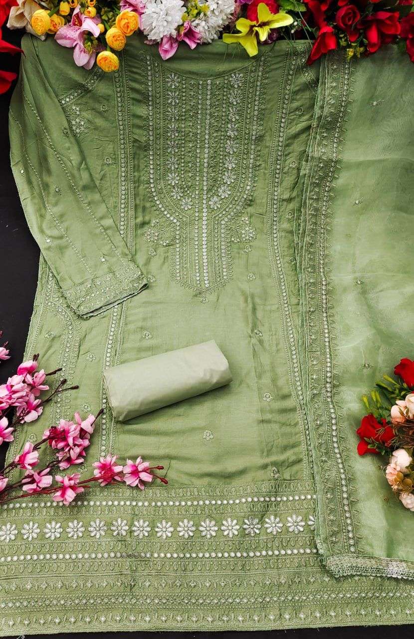 KF - 146 Rayon Cotton With Embroidery Work Pakistani Suits Wholesale catalog