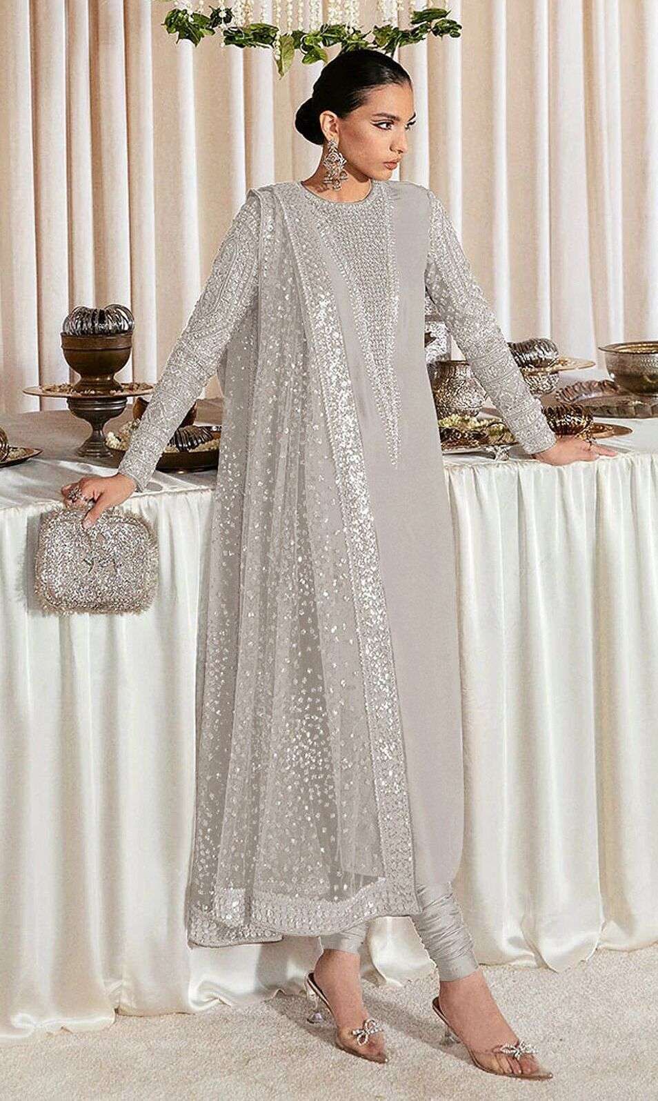 KF - 147 Fox Georgette With Multi Pakistani Suits Wholesale catalog