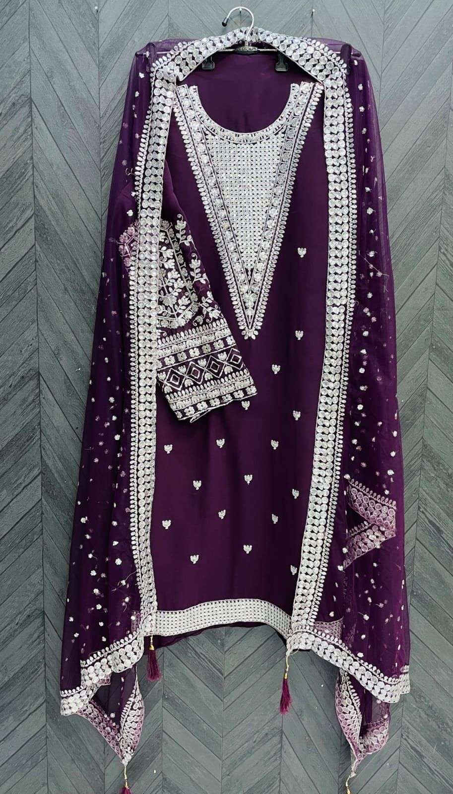 KF - 147 Fox Georgette With Multi Pakistani Suits Wholesale catalog