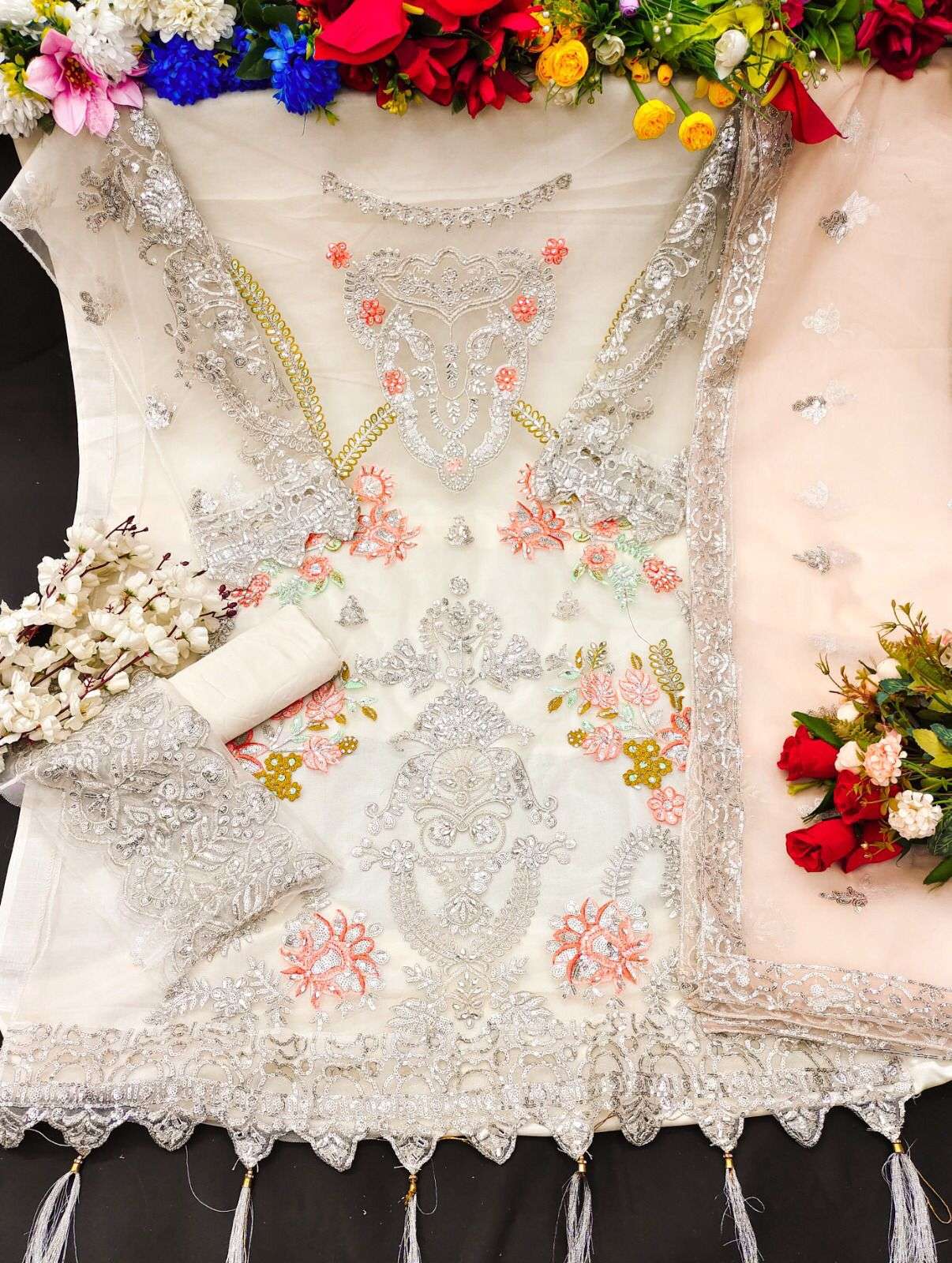 KF - 149 Embroidery Work Pakistani Suites Wholesale catalog 