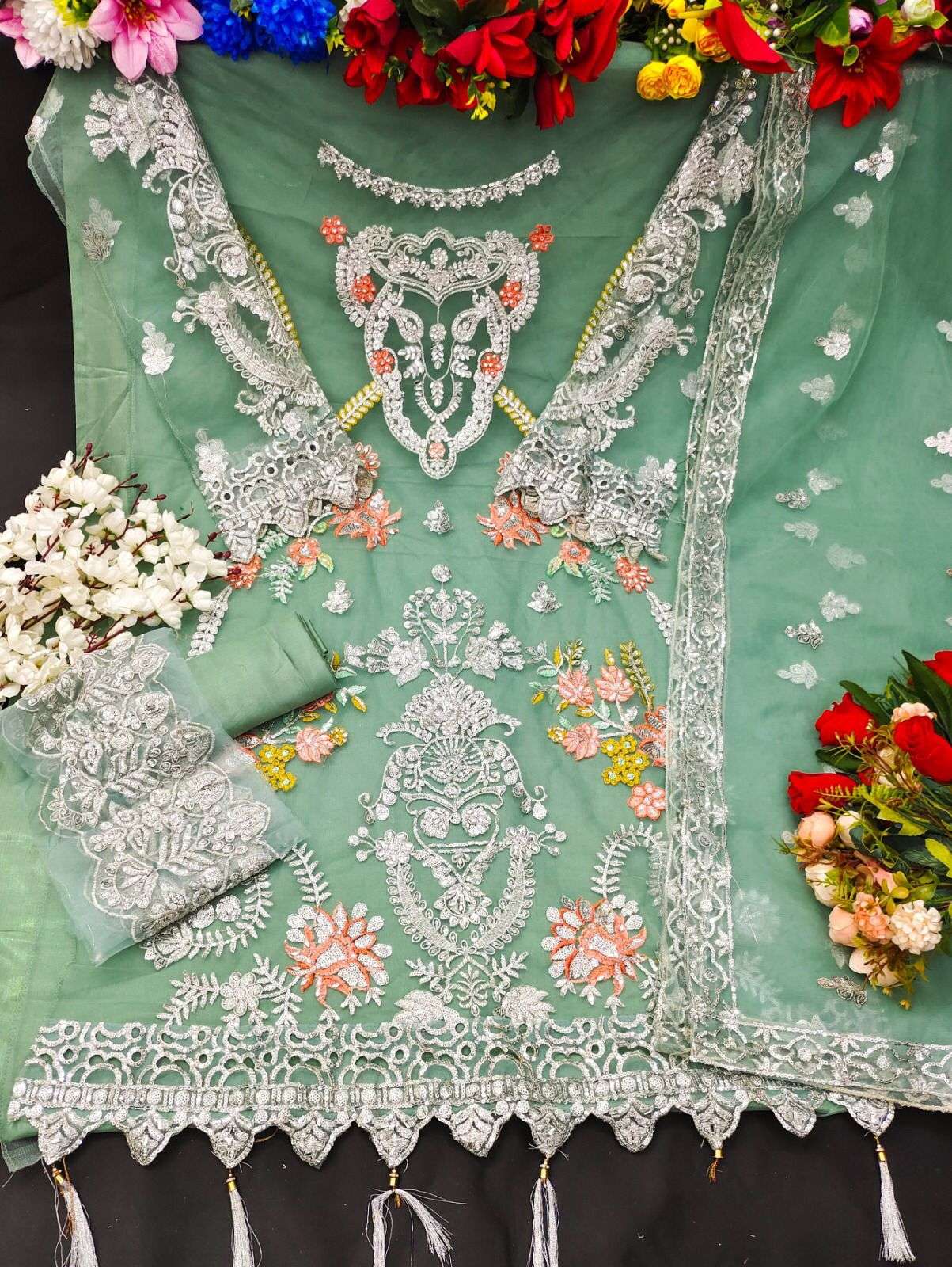 KF - 149 Embroidery Work Pakistani Suites Wholesale catalog 