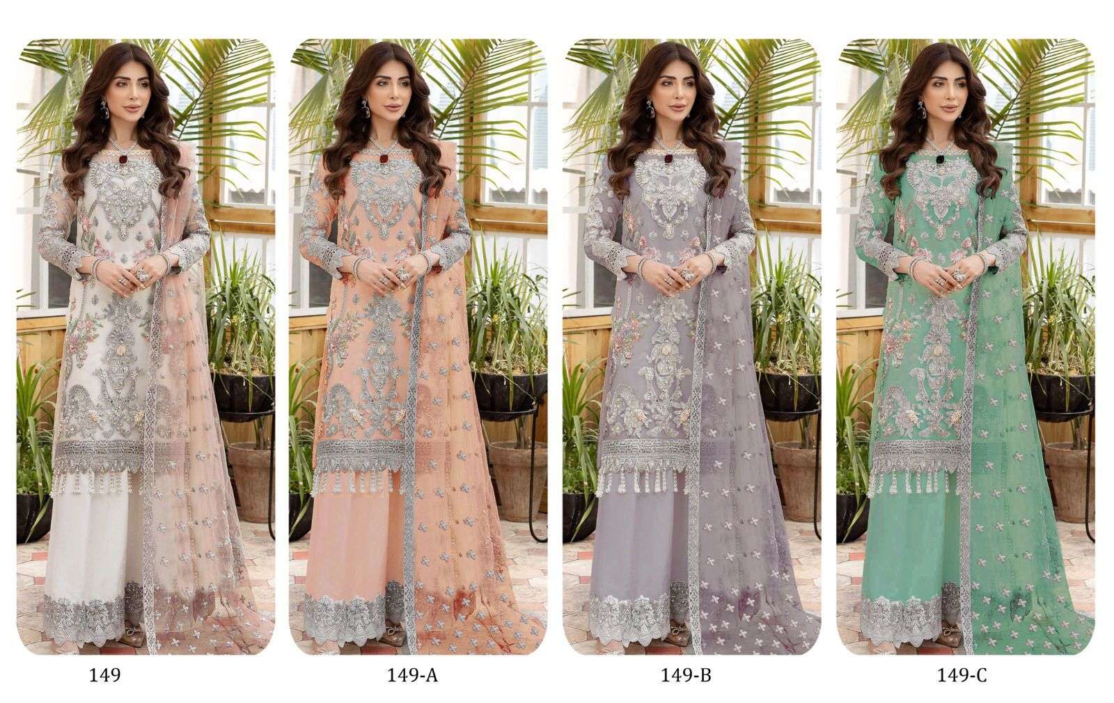 KF - 149 Embroidery Work Pakistani Suites Wholesale catalog 