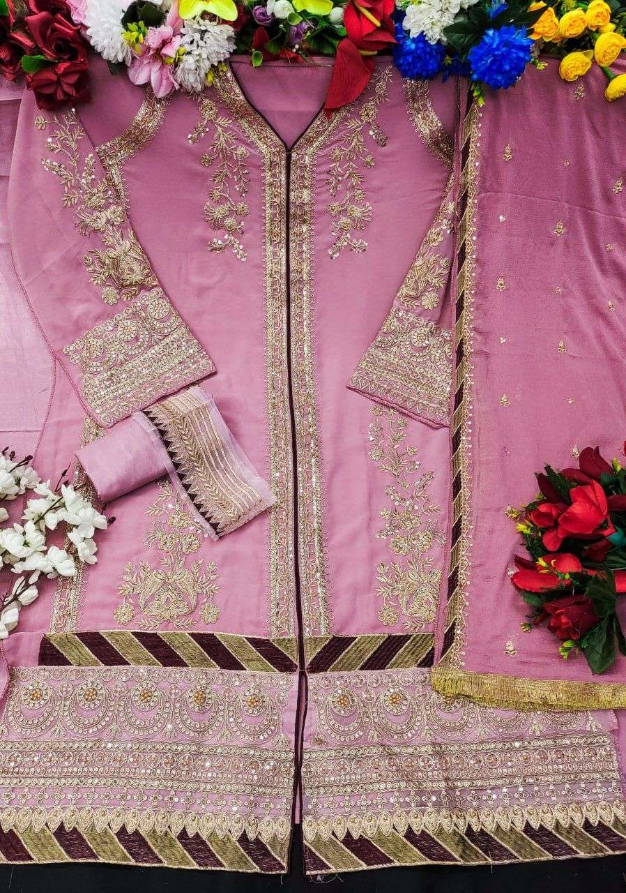 KF - 150 Georgette With Sequence Embroidery Pakistani Suits Wholesale catalog