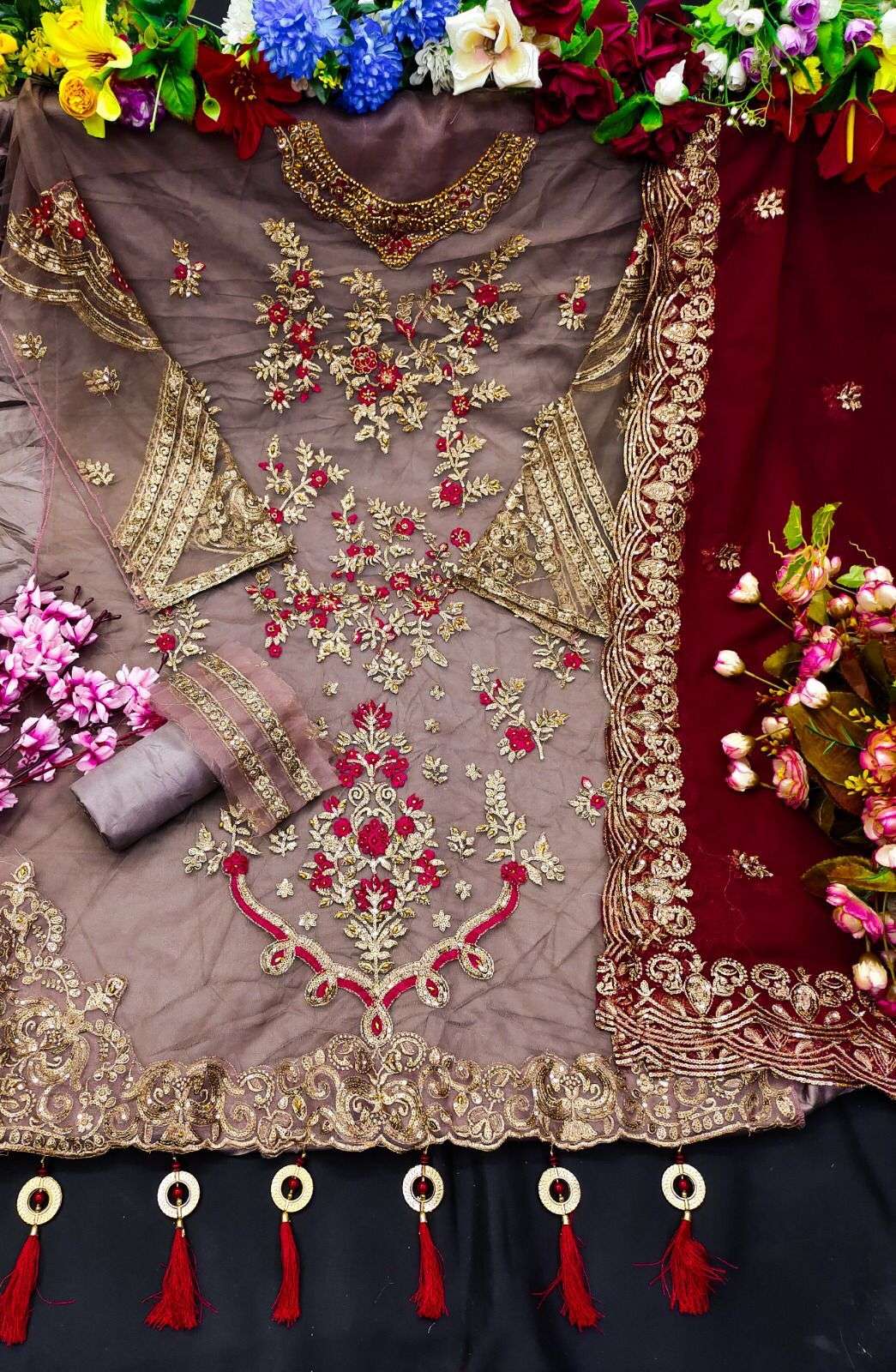 KF - 151  Sequence Embroidery Work Pakistani  Suits Wholesale catalog
