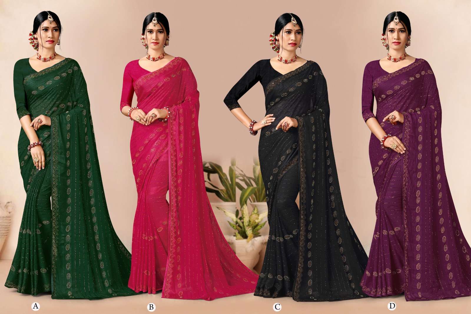 KISHORI BY RONISHA SAREE FANCY FABRICS SIROSKI DIAMOND PANEL DESIGNER SAREES