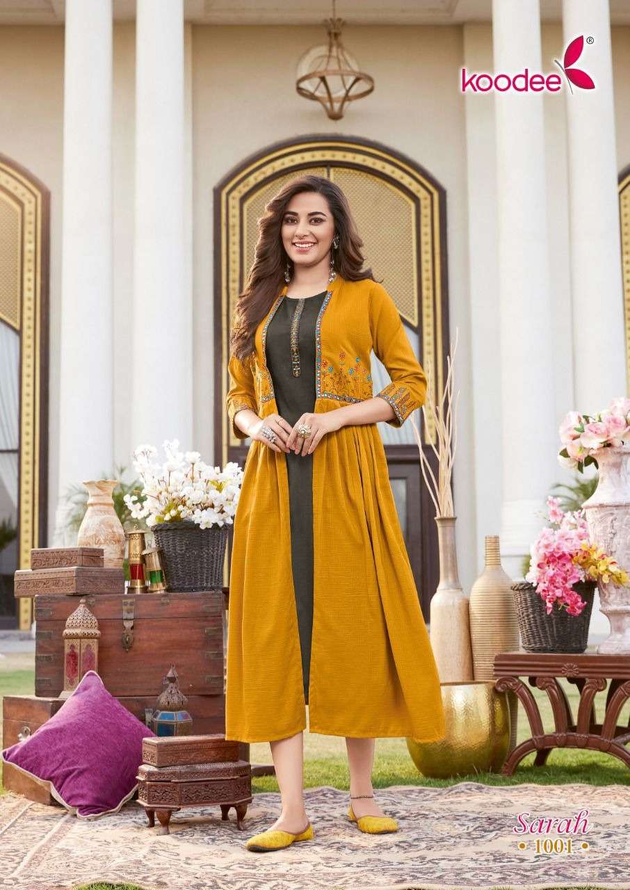 Koodee Sarah Chinon Kurti Wholesale catalog