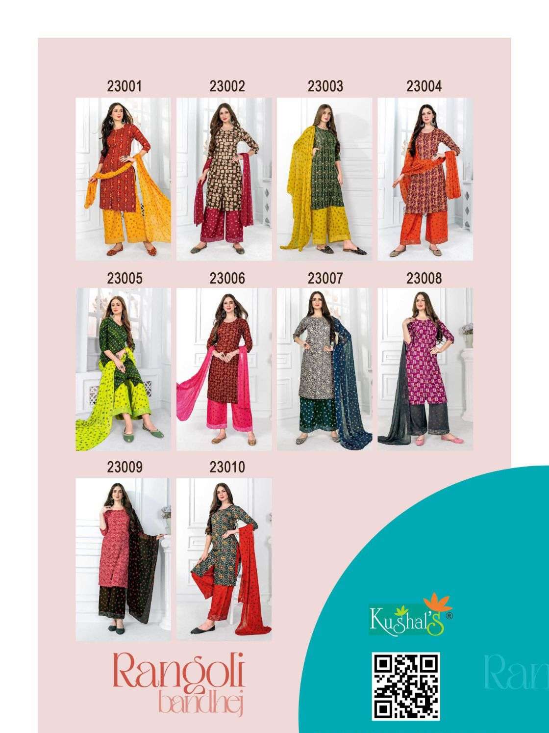 KUSHAL Rangoli Rayon foil print Kurti Wholesale catalog